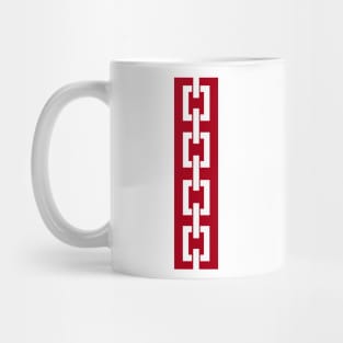 Vertical Red Chain Mug